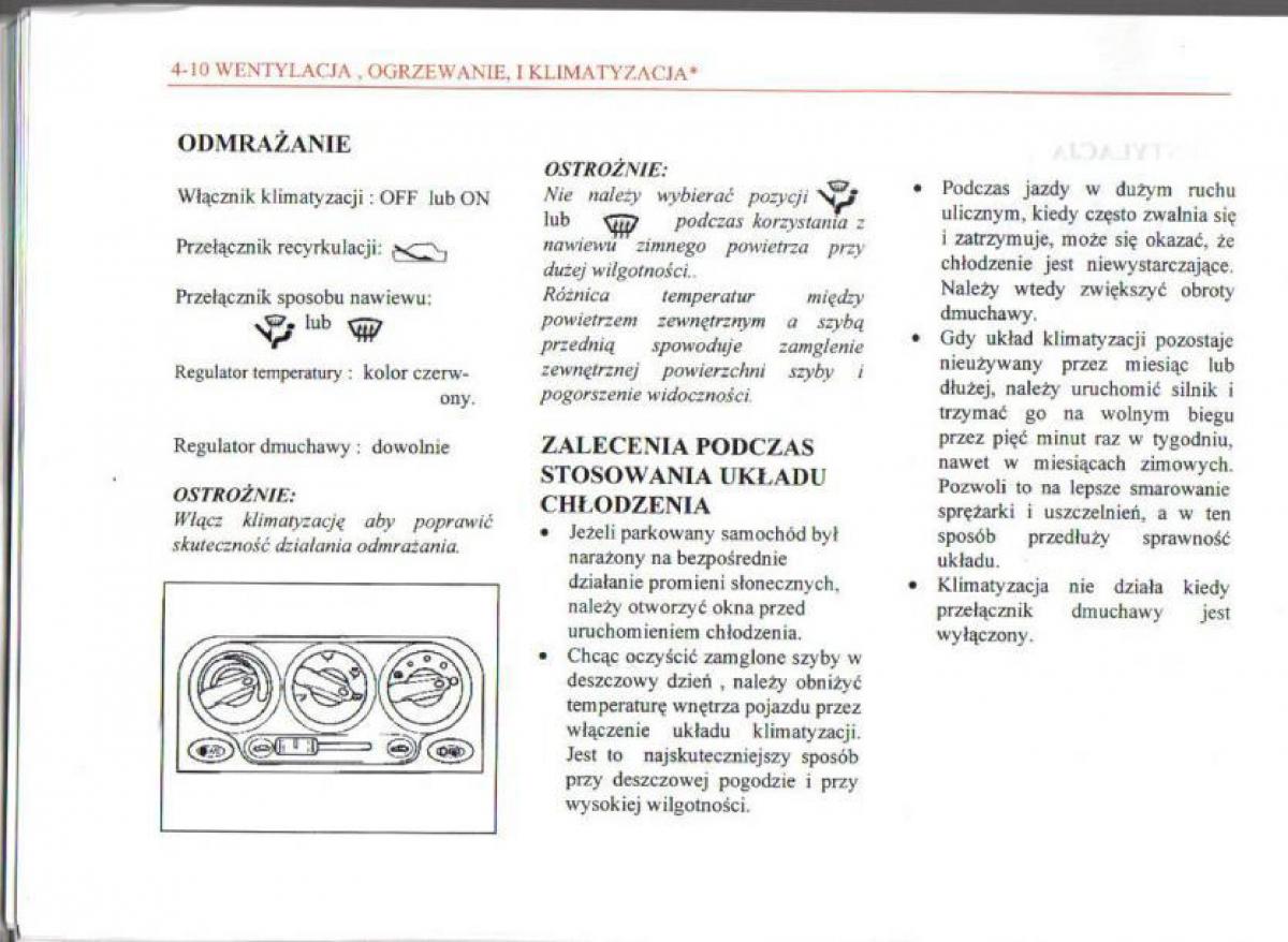 Daewoo Matiz instrukcja obslugi / page 72