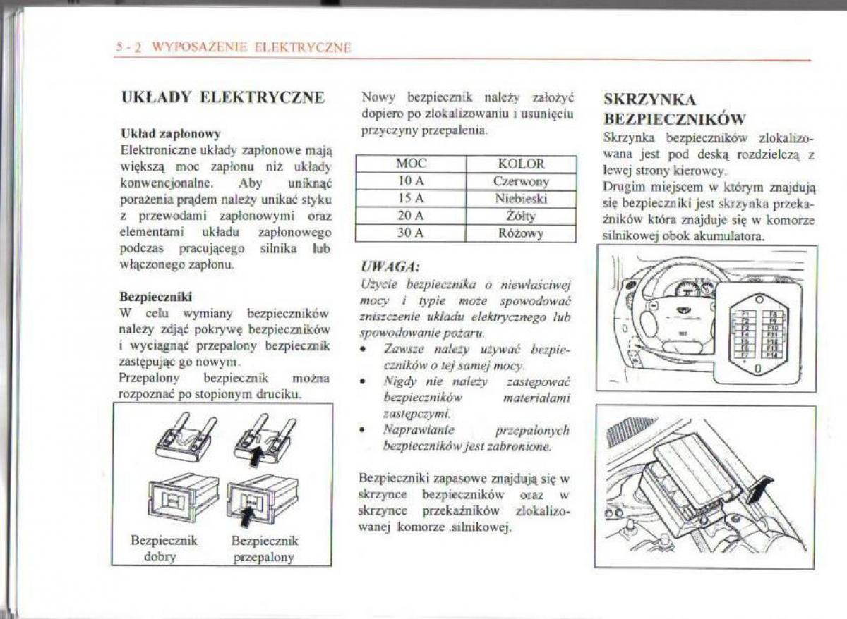 Daewoo Matiz instrukcja obslugi / page 74