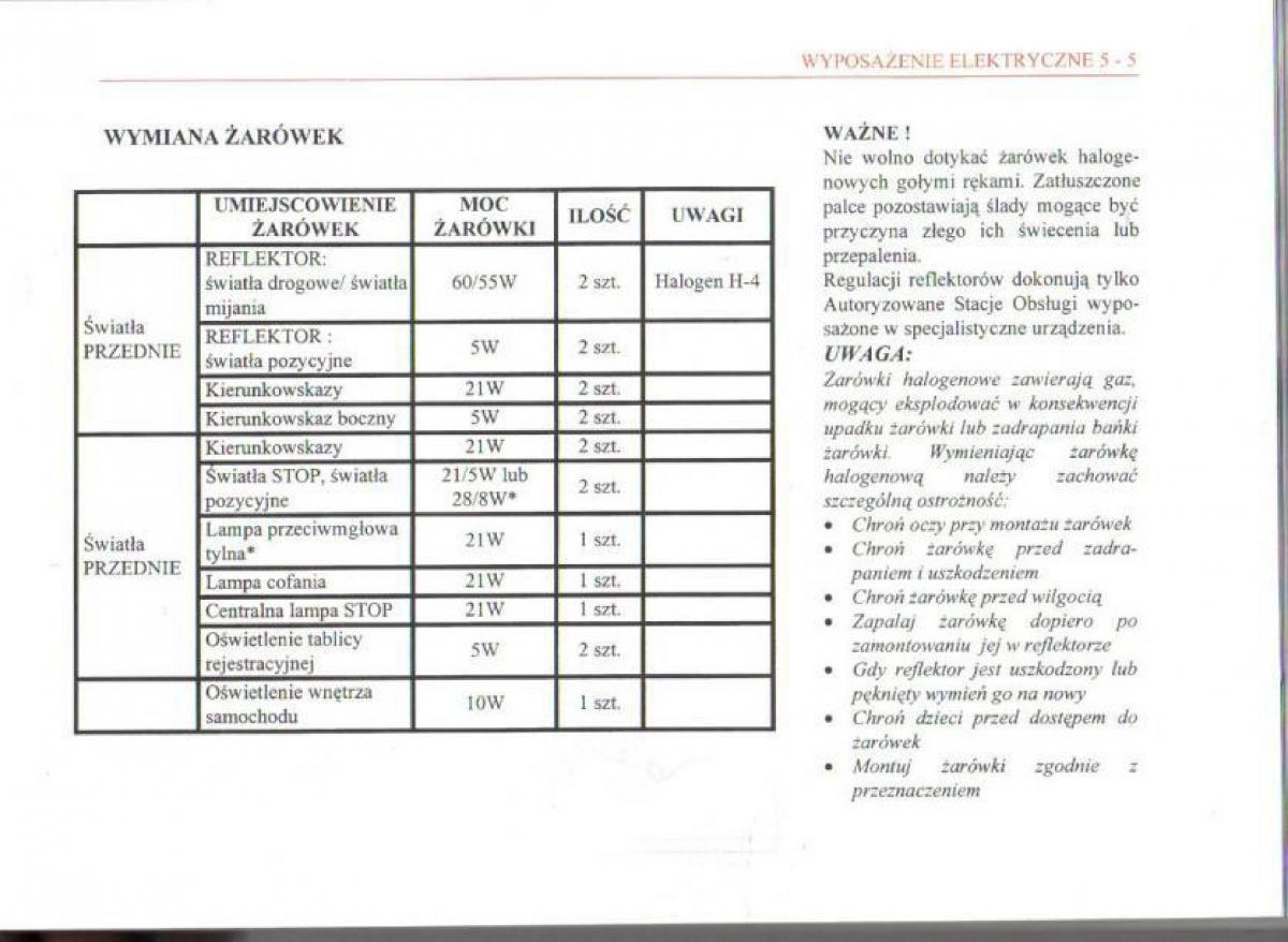 Daewoo Matiz instrukcja obslugi / page 77