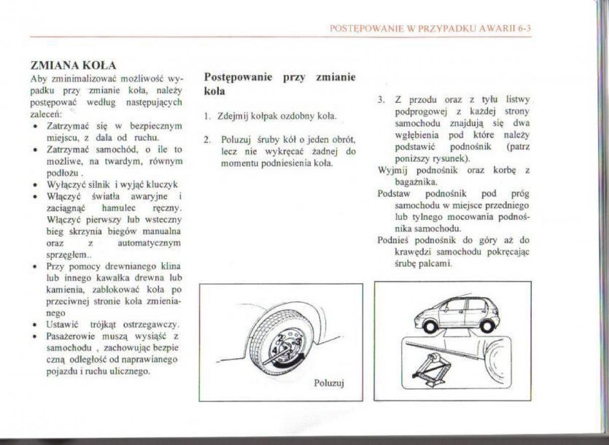 Daewoo Matiz instrukcja obslugi / page 84