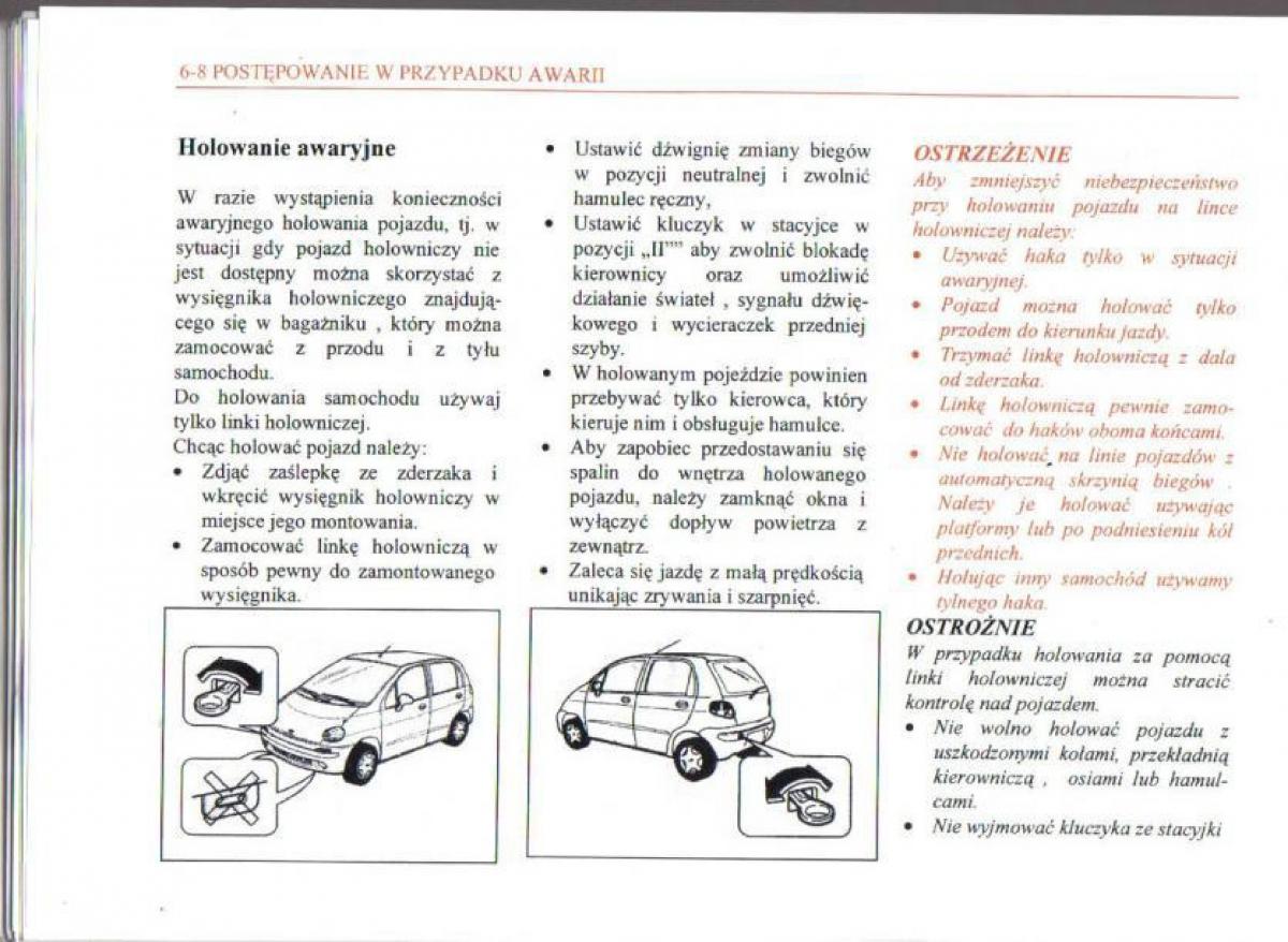 Daewoo Matiz instrukcja obslugi / page 89