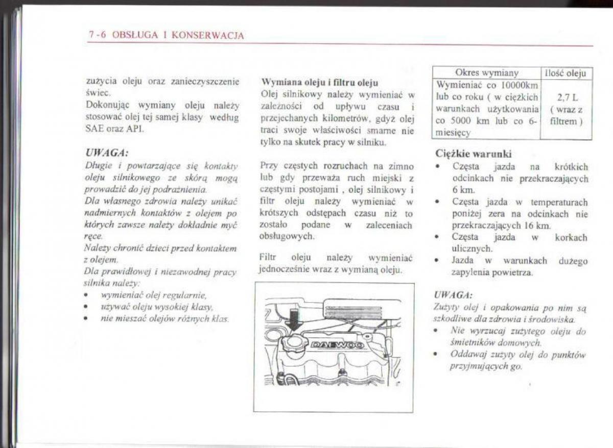 Daewoo Matiz instrukcja obslugi / page 96