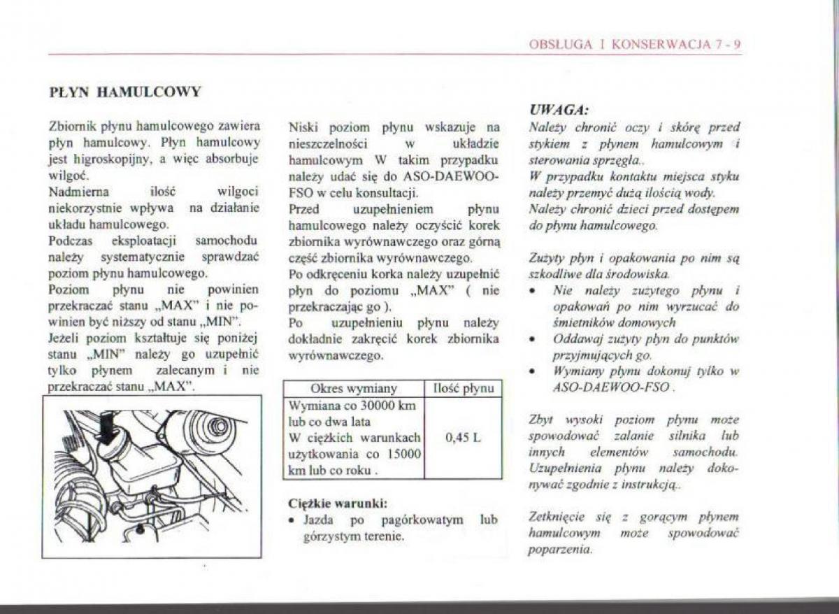 Daewoo Matiz instrukcja obslugi / page 99