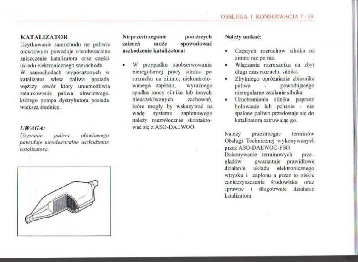 Daewoo Matiz instrukcja obslugi / page 109