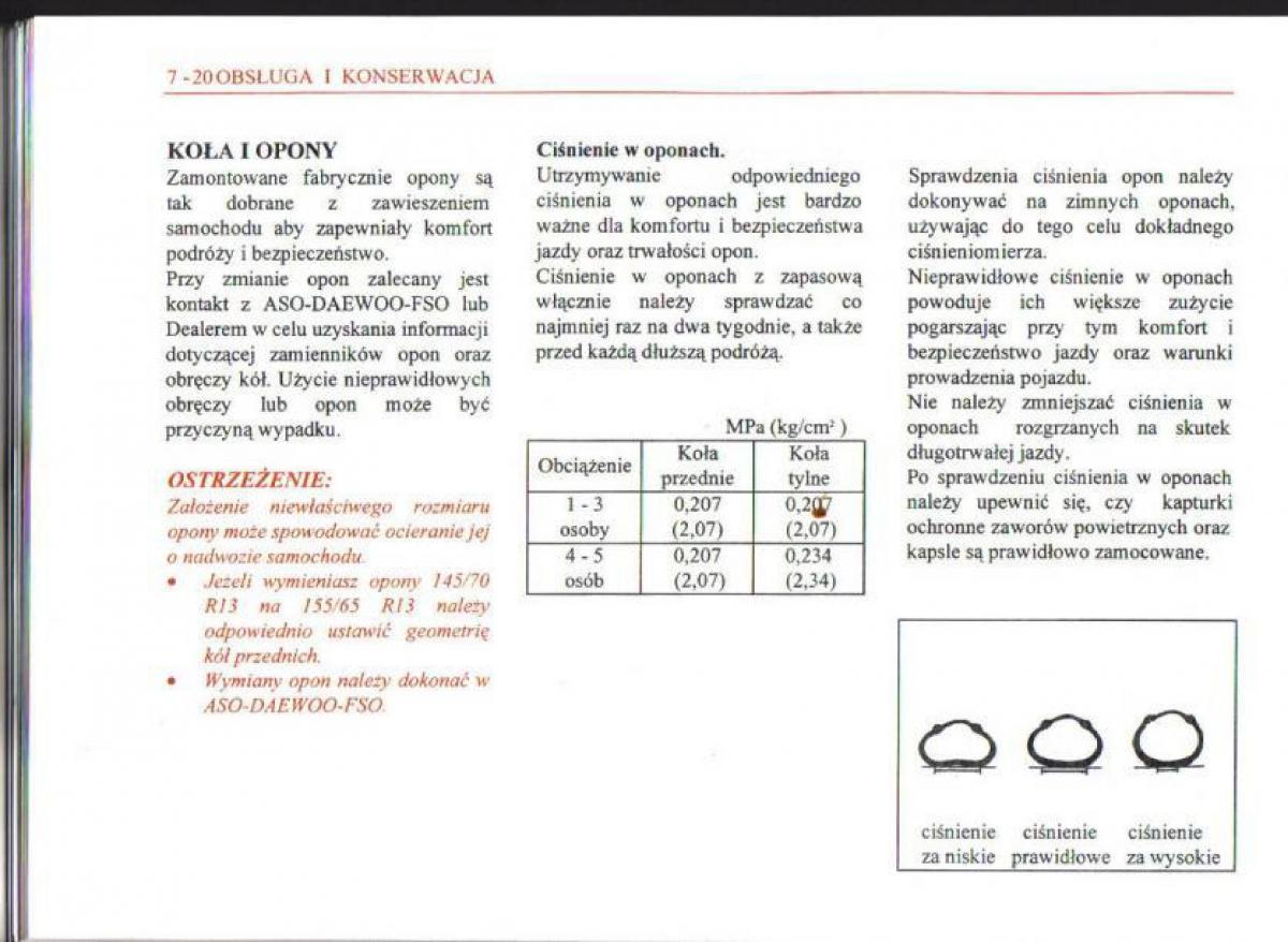 Daewoo Matiz instrukcja obslugi / page 110