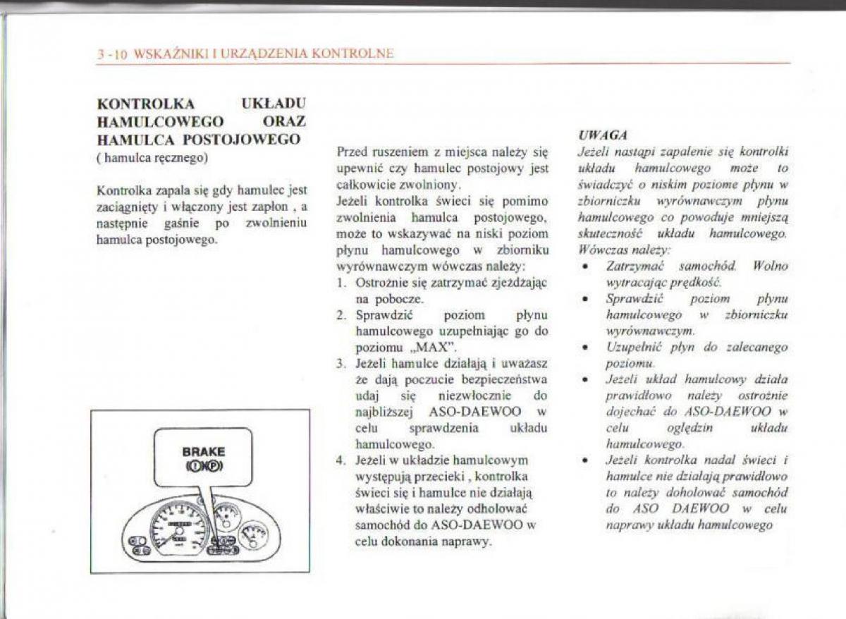 Daewoo Matiz instrukcja obslugi / page 49