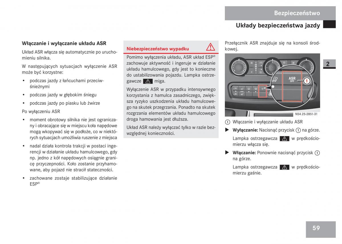 Mercedes Sprinter II 2 instrukcja obslugi / page 61