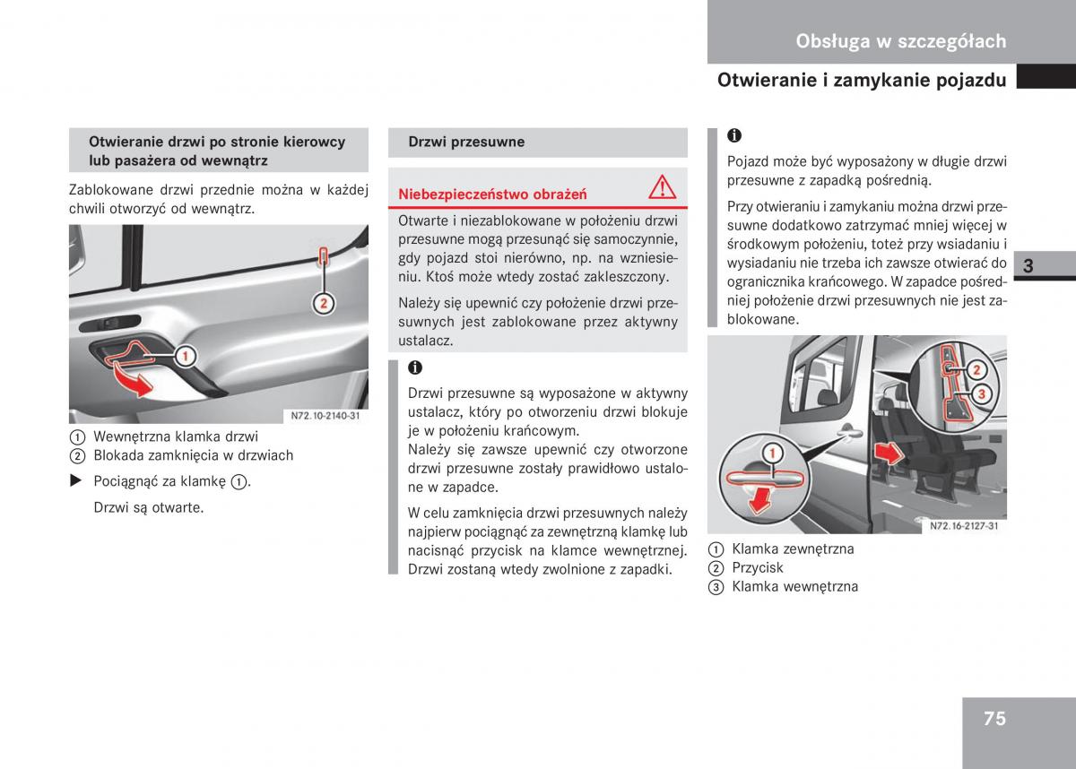 Mercedes Sprinter II 2 instrukcja obslugi / page 77