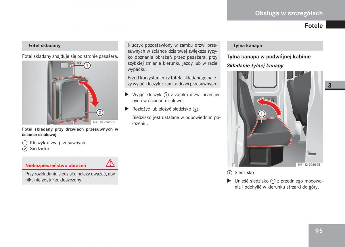 Mercedes Sprinter II 2 instrukcja obslugi / page 97