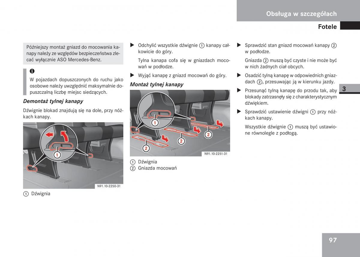 Mercedes Sprinter II 2 instrukcja obslugi / page 99