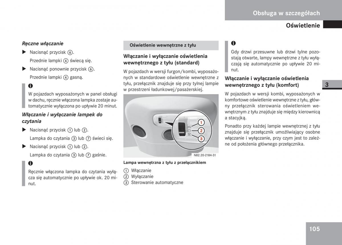 Mercedes Sprinter II 2 instrukcja obslugi / page 107