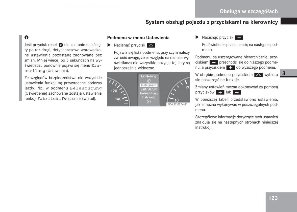 Mercedes Sprinter II 2 instrukcja obslugi / page 125