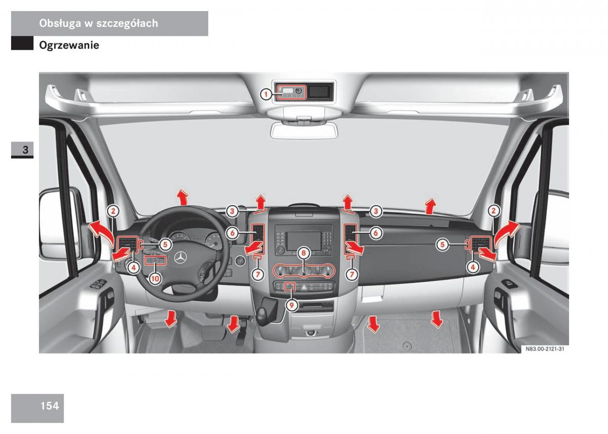 Mercedes Sprinter II 2 instrukcja obslugi / page 156