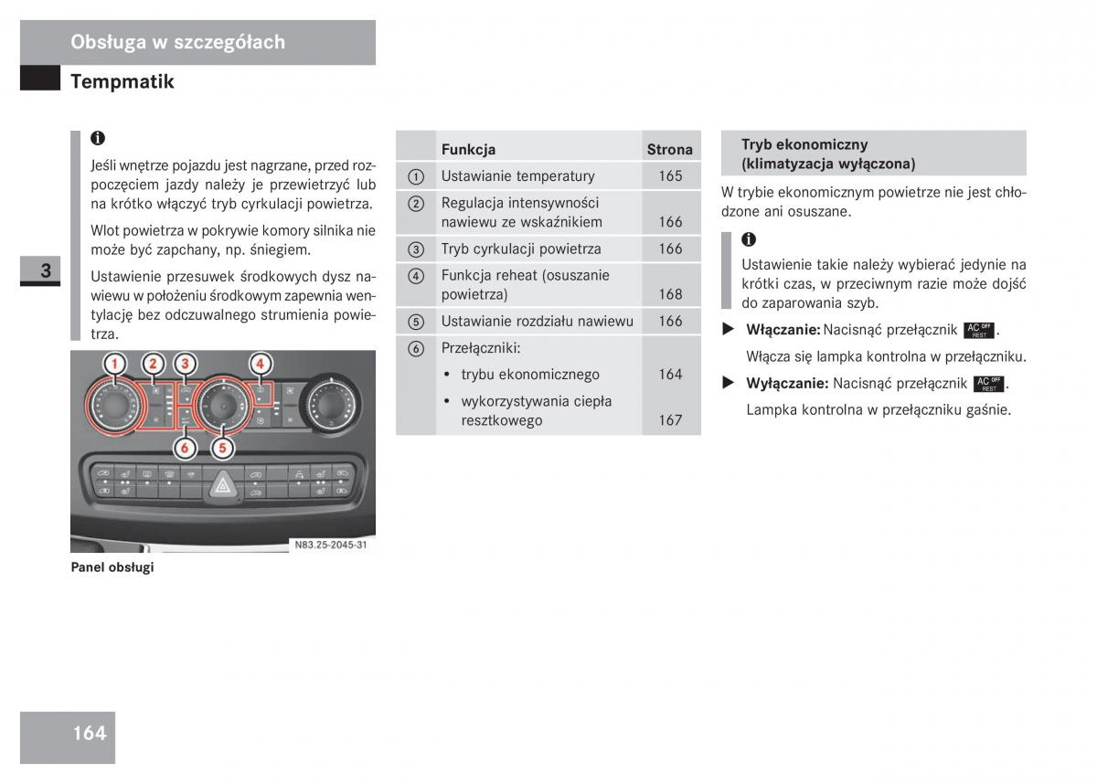 Mercedes Sprinter II 2 instrukcja obslugi / page 166