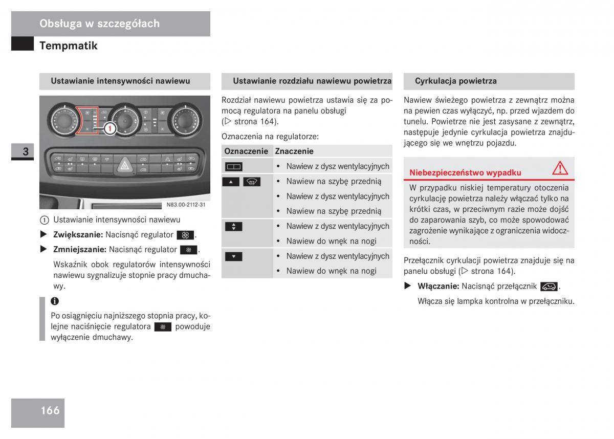 Mercedes Sprinter II 2 instrukcja obslugi / page 168