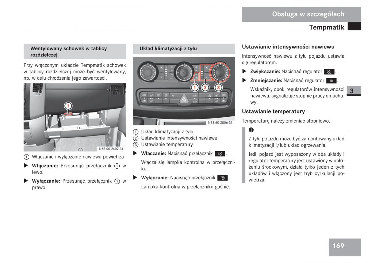 Mercedes Sprinter II 2 instrukcja obslugi / page 171