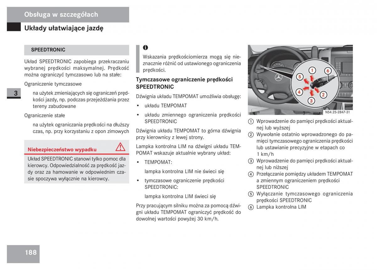 Mercedes Sprinter II 2 instrukcja obslugi / page 190