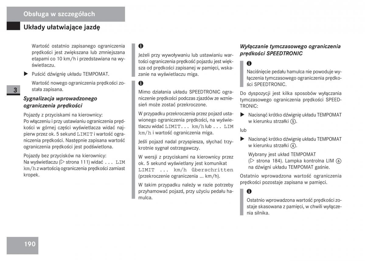 Mercedes Sprinter II 2 instrukcja obslugi / page 192