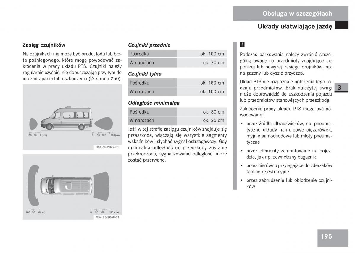 Mercedes Sprinter II 2 instrukcja obslugi / page 197