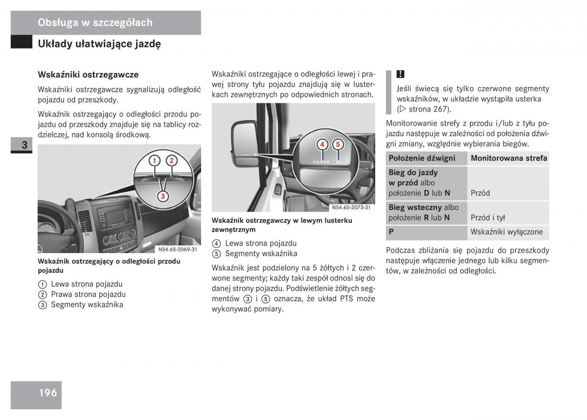 Mercedes Sprinter II 2 instrukcja obslugi / page 198