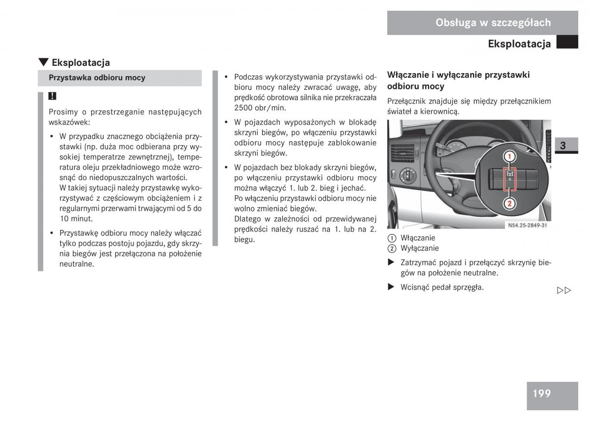 Mercedes Sprinter II 2 instrukcja obslugi / page 201