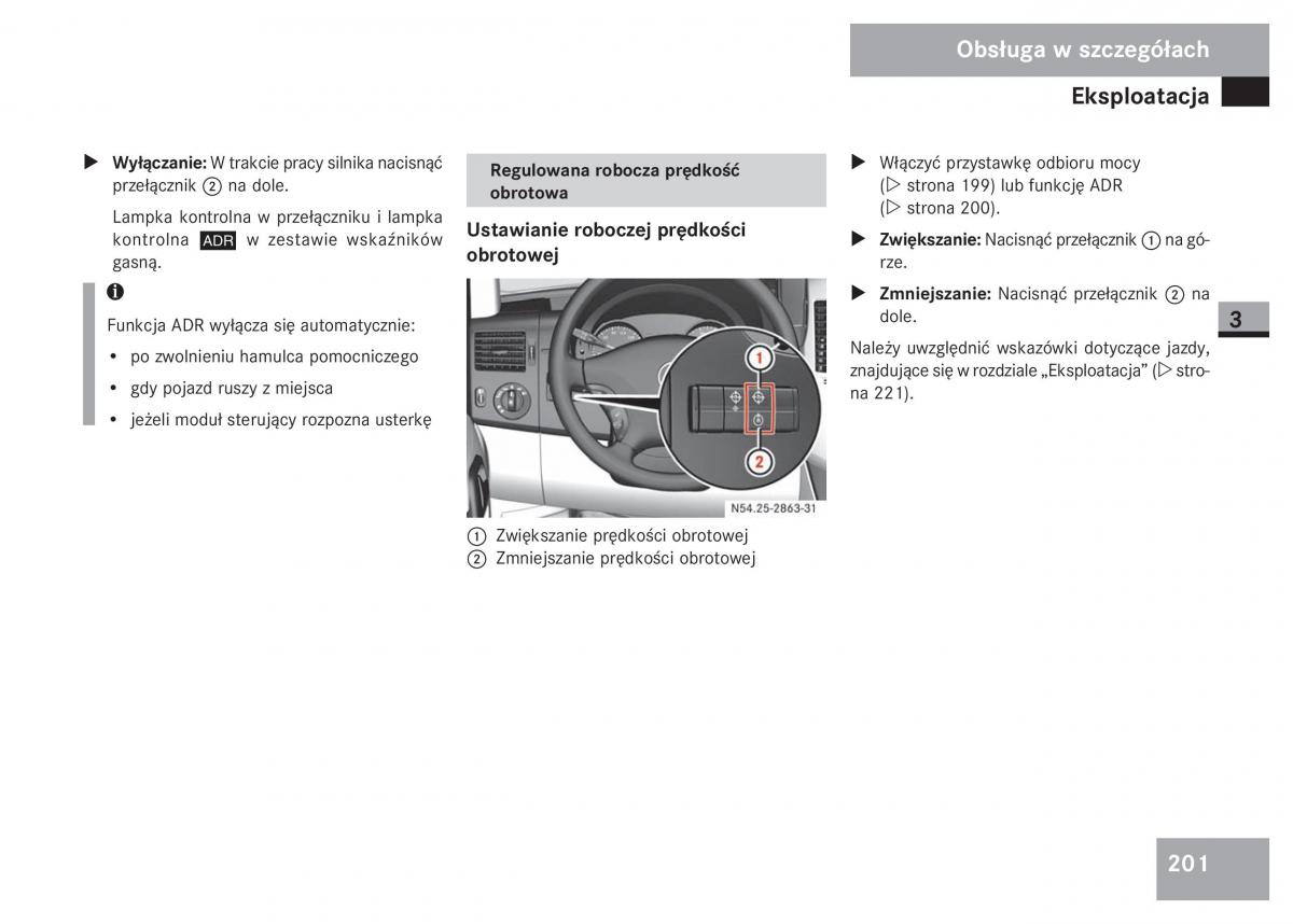 Mercedes Sprinter II 2 instrukcja obslugi / page 203