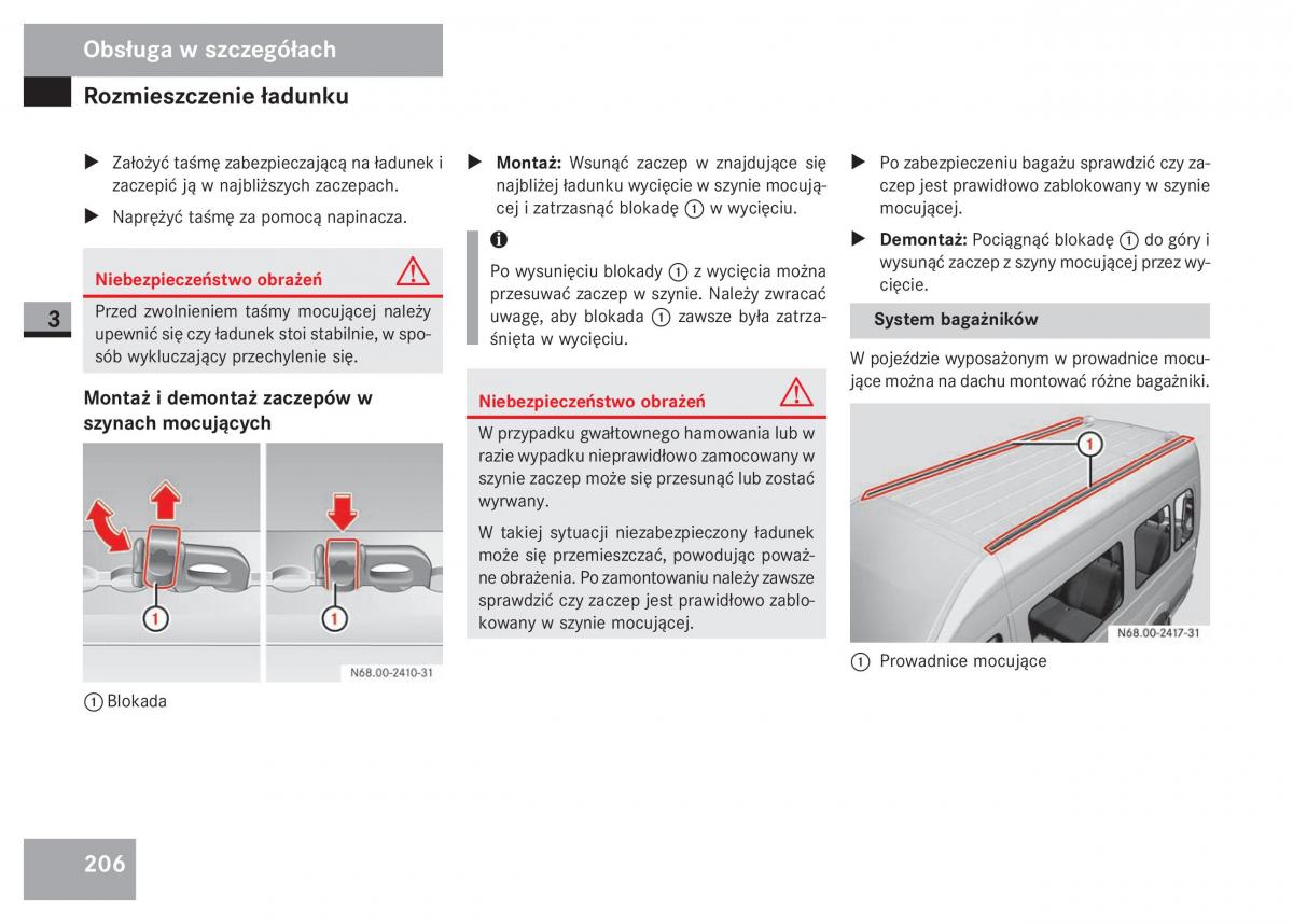 Mercedes Sprinter II 2 instrukcja obslugi / page 208