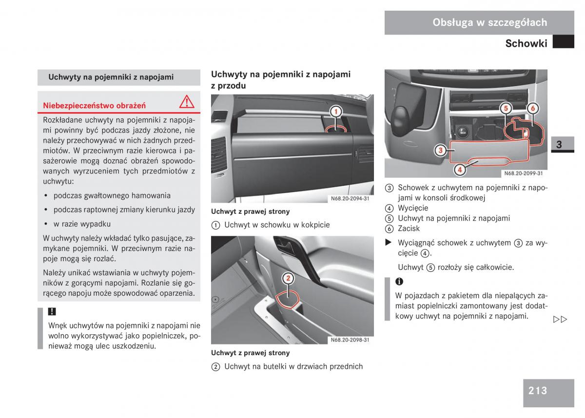 Mercedes Sprinter II 2 instrukcja obslugi / page 215