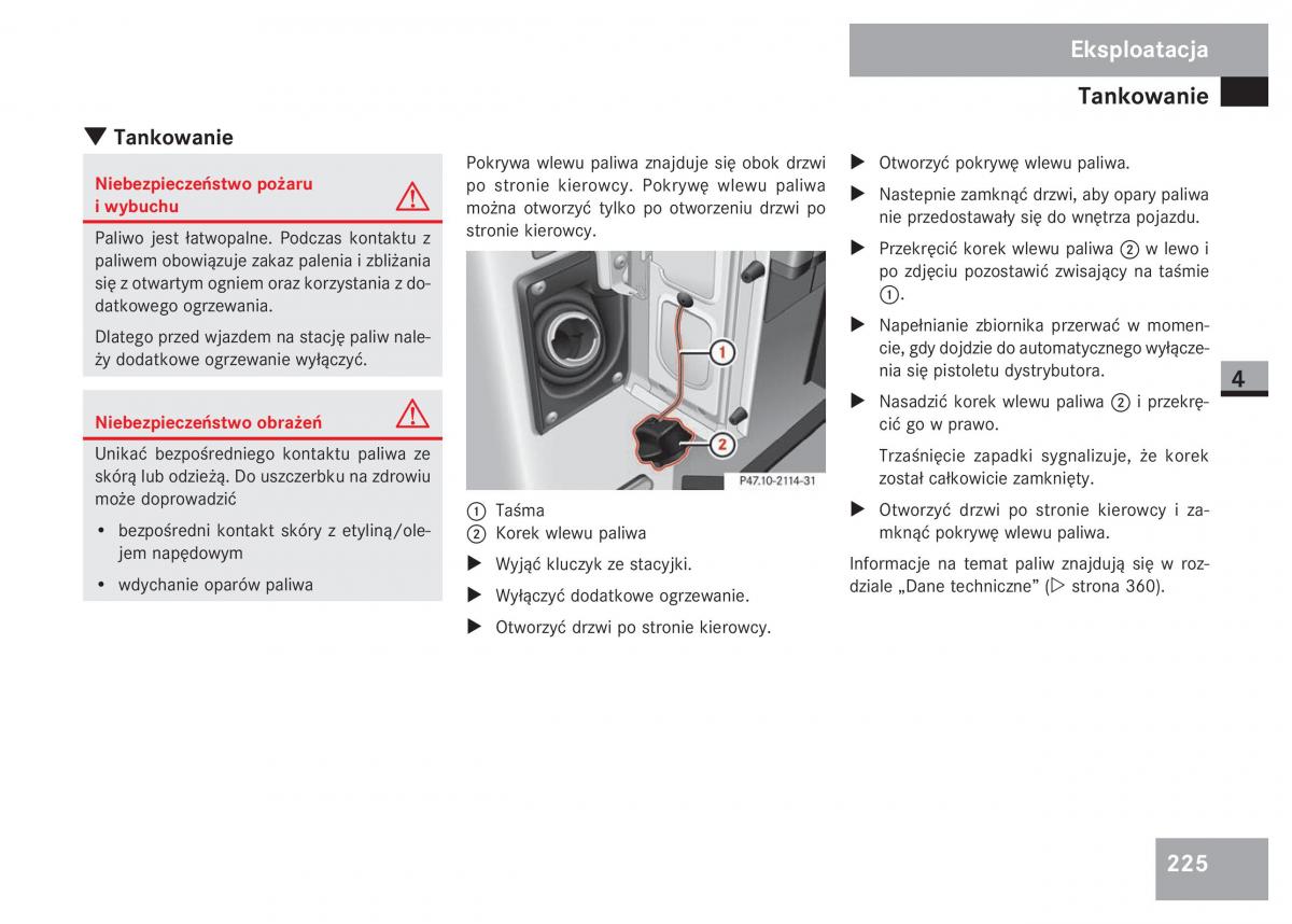 Mercedes Sprinter II 2 instrukcja obslugi / page 227