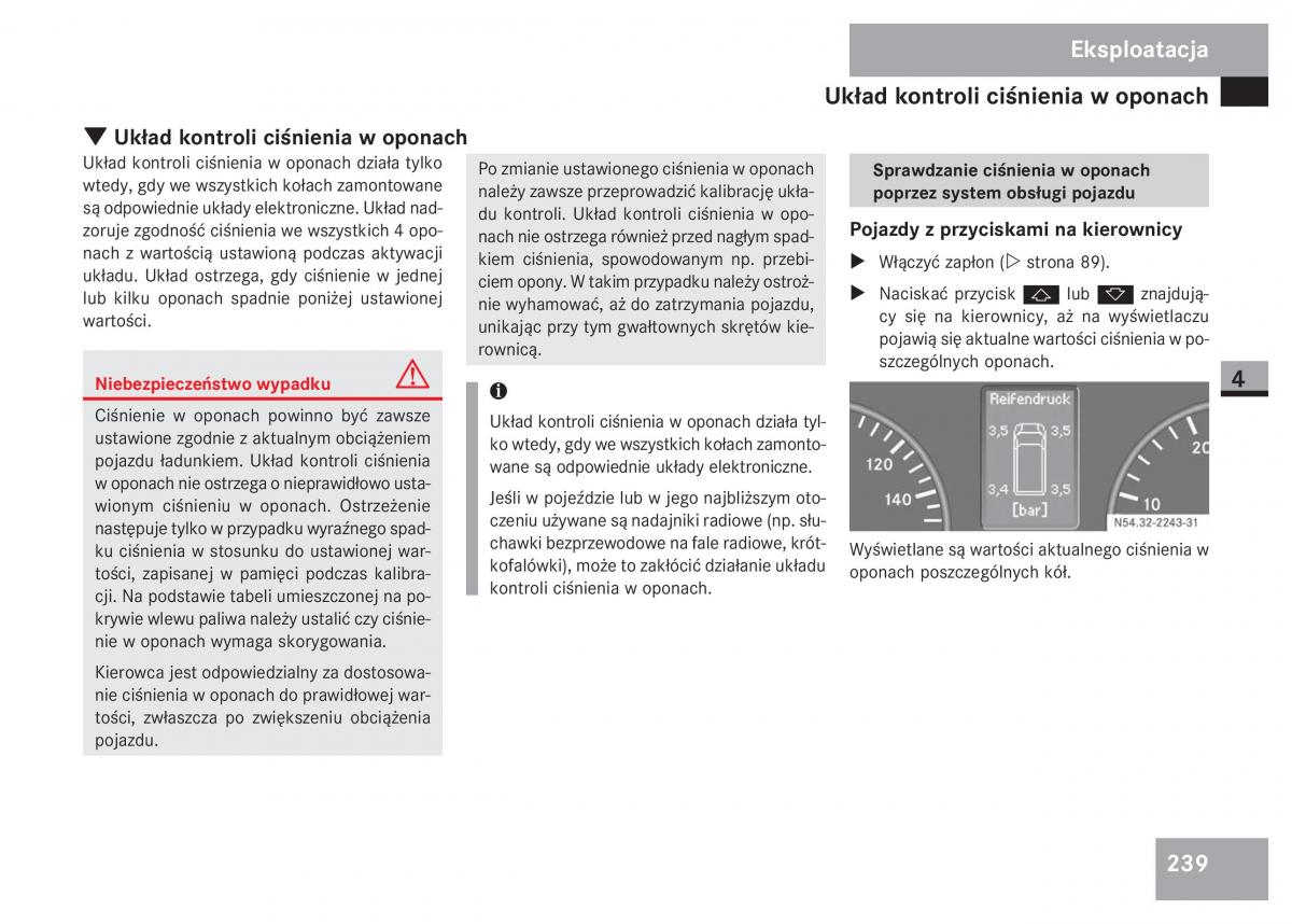 Mercedes Sprinter II 2 instrukcja obslugi / page 241