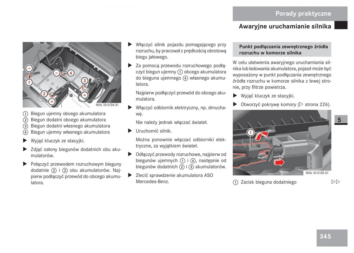 Mercedes Sprinter II 2 instrukcja obslugi / page 347