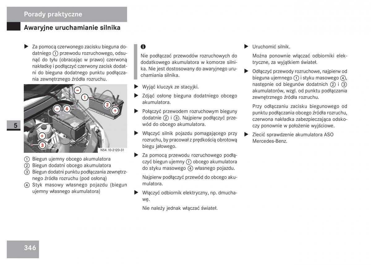 Mercedes Sprinter II 2 instrukcja obslugi / page 348