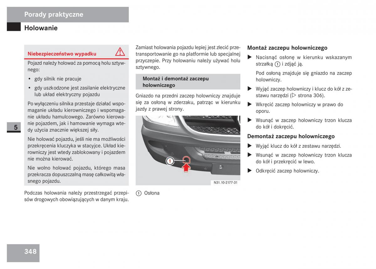 Mercedes Sprinter II 2 instrukcja obslugi / page 350