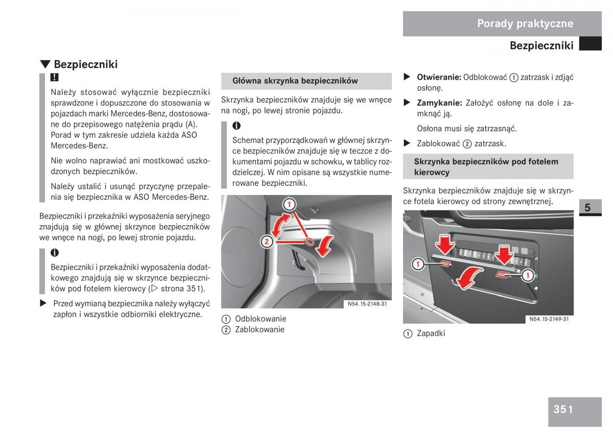 Mercedes Sprinter II 2 instrukcja obslugi / page 353