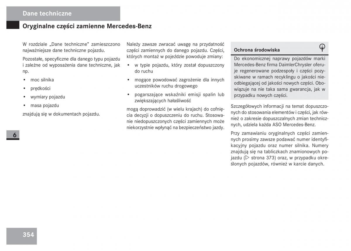 Mercedes Sprinter II 2 instrukcja obslugi / page 356