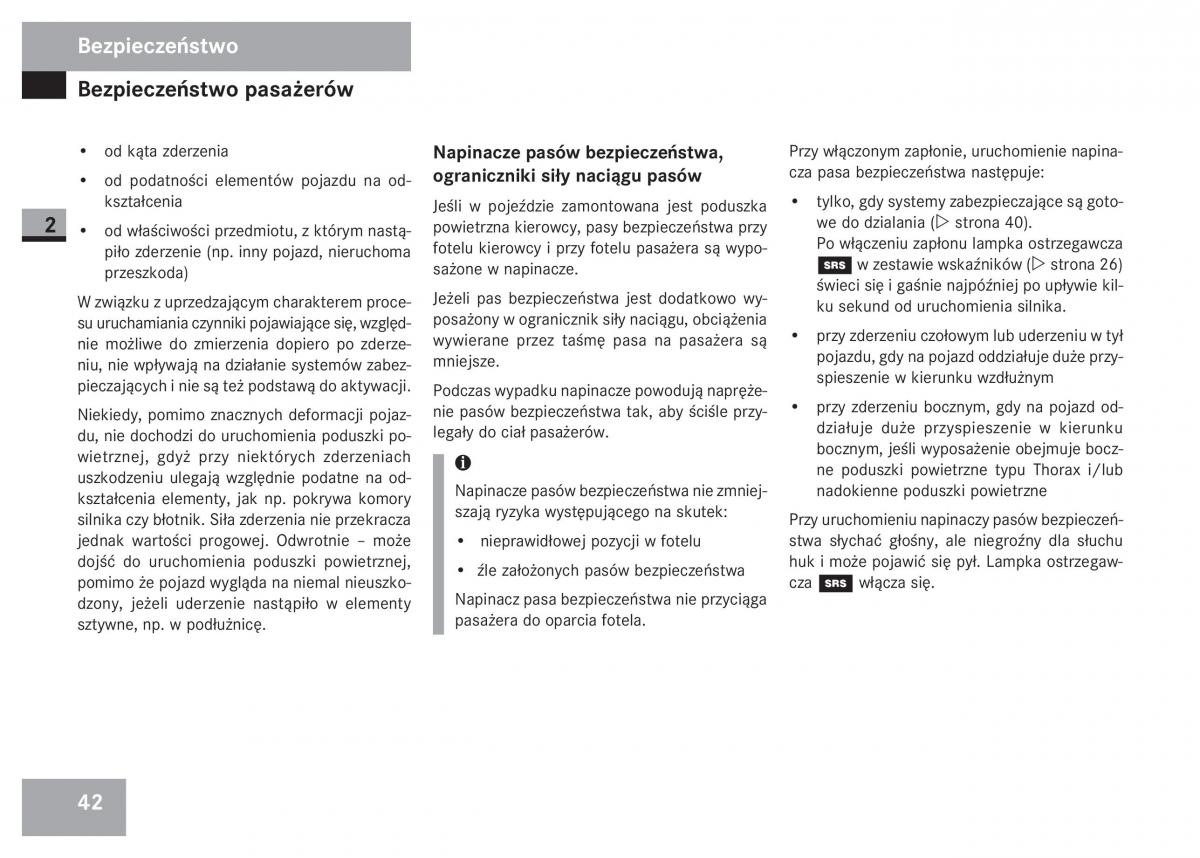 Mercedes Sprinter II 2 instrukcja obslugi / page 44