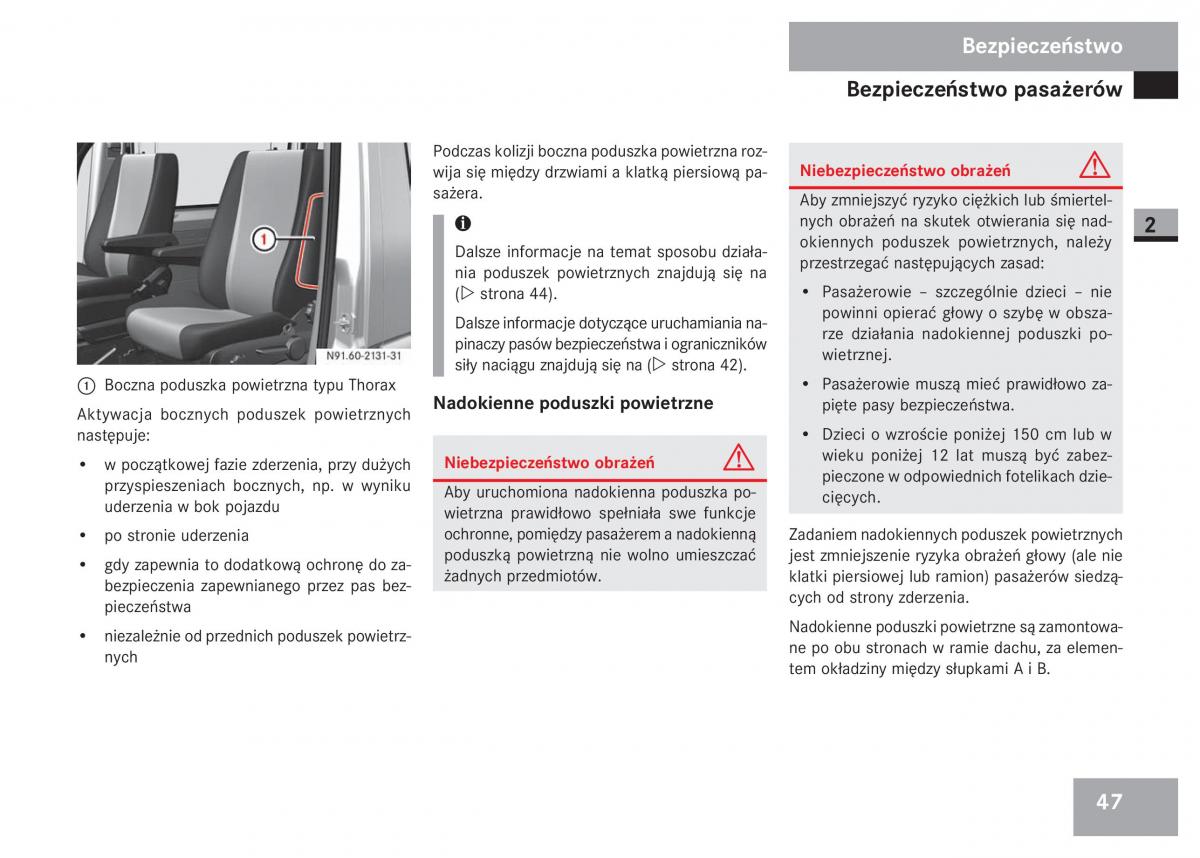 Mercedes Sprinter II 2 instrukcja obslugi / page 49