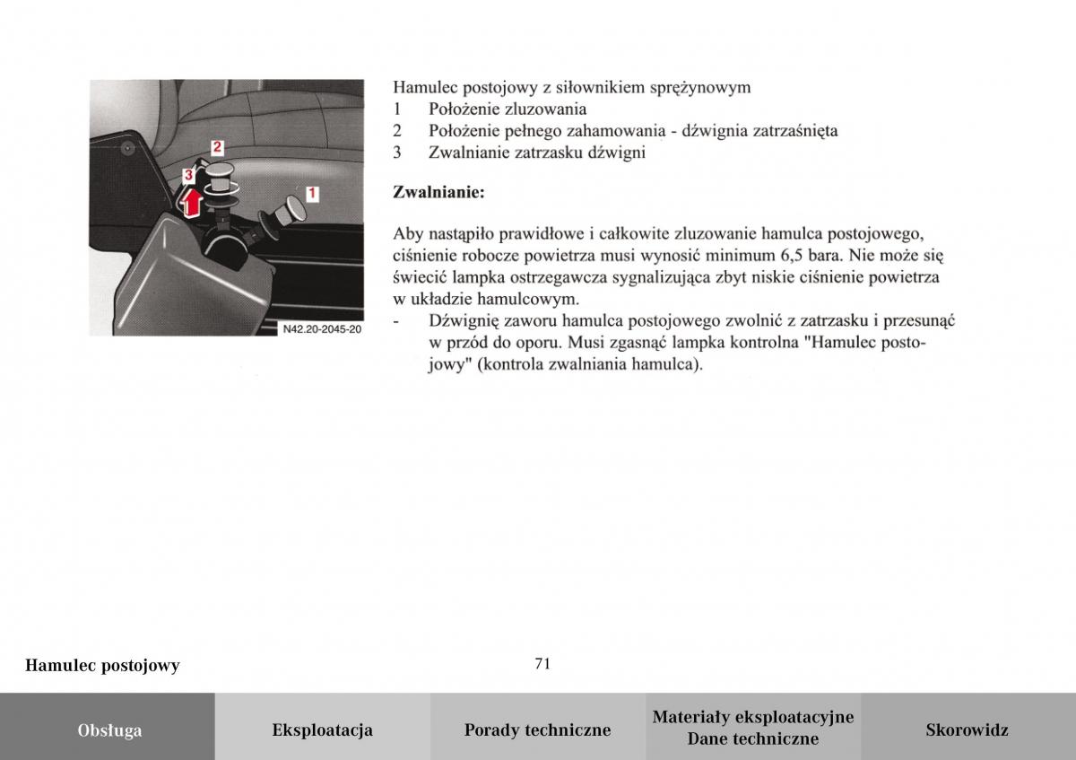 Mercedes Benz Vario instrukcja obslugi / page 73