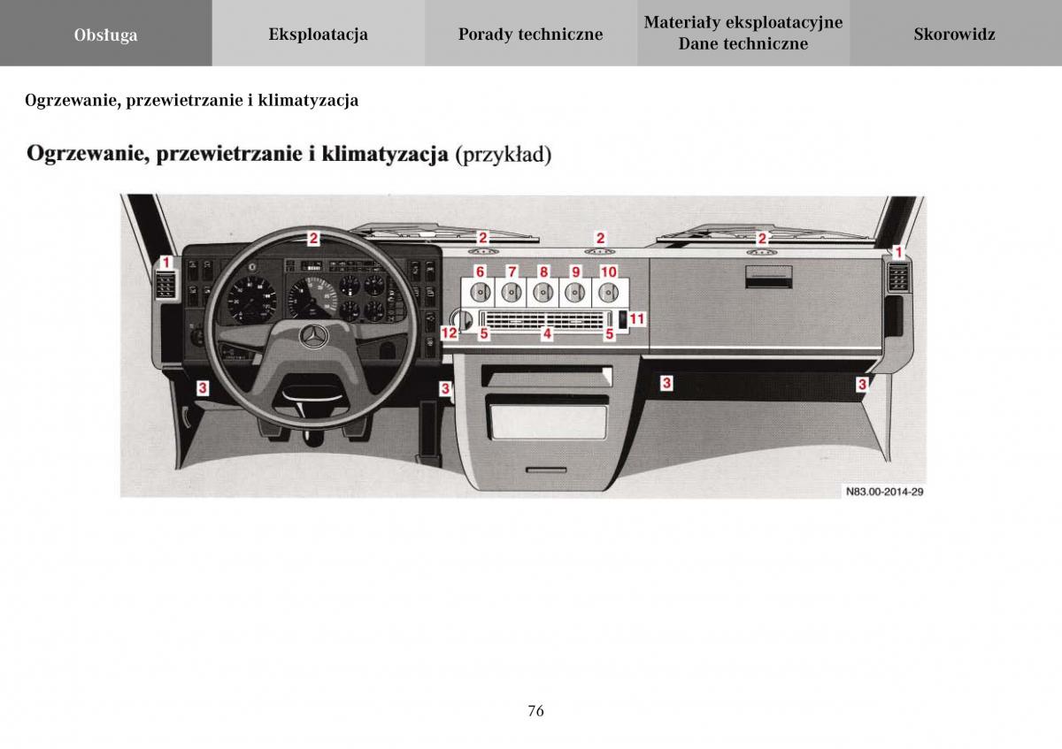 Mercedes Benz Vario instrukcja obslugi / page 78