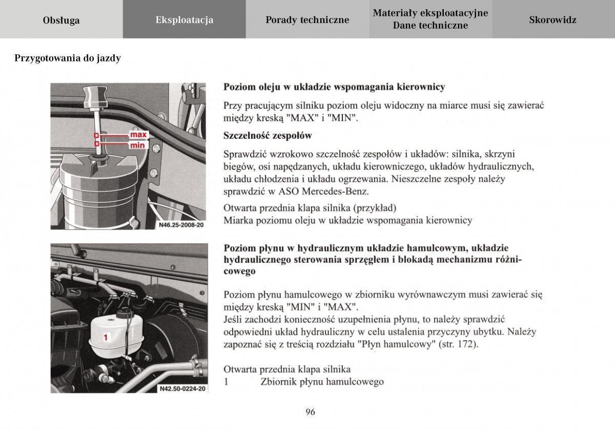 Mercedes Benz Vario instrukcja obslugi / page 98