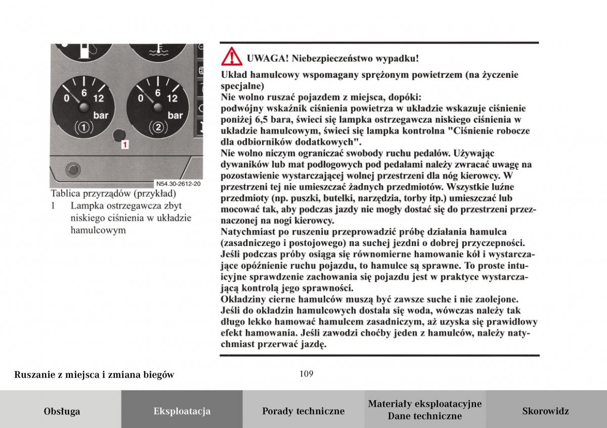 Mercedes Benz Vario instrukcja obslugi / page 111