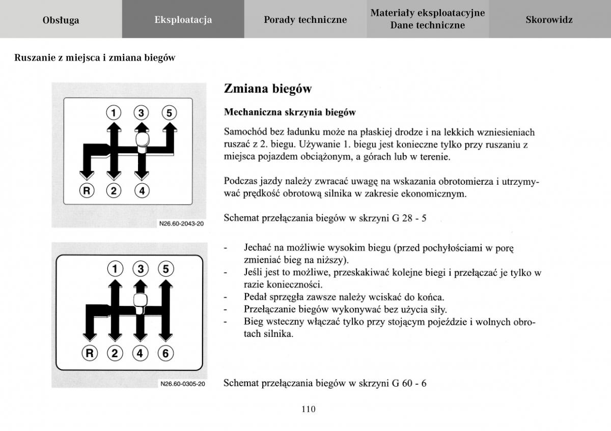 Mercedes Benz Vario instrukcja obslugi / page 112