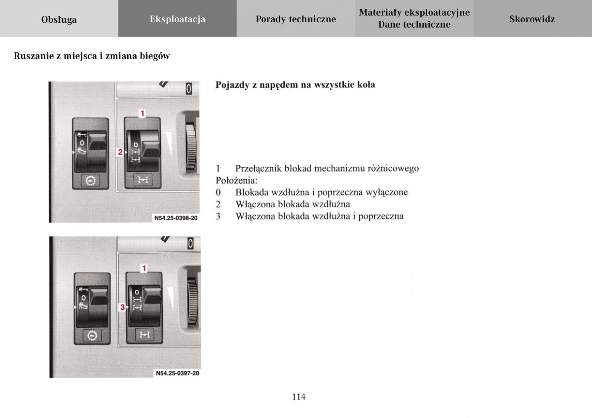 Mercedes Benz Vario instrukcja obslugi / page 116