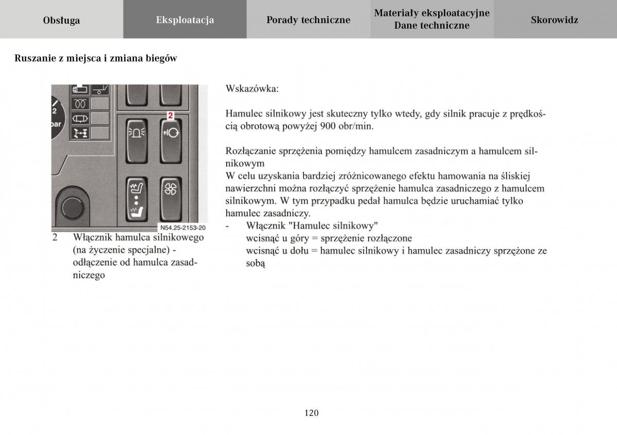 Mercedes Benz Vario instrukcja obslugi / page 122