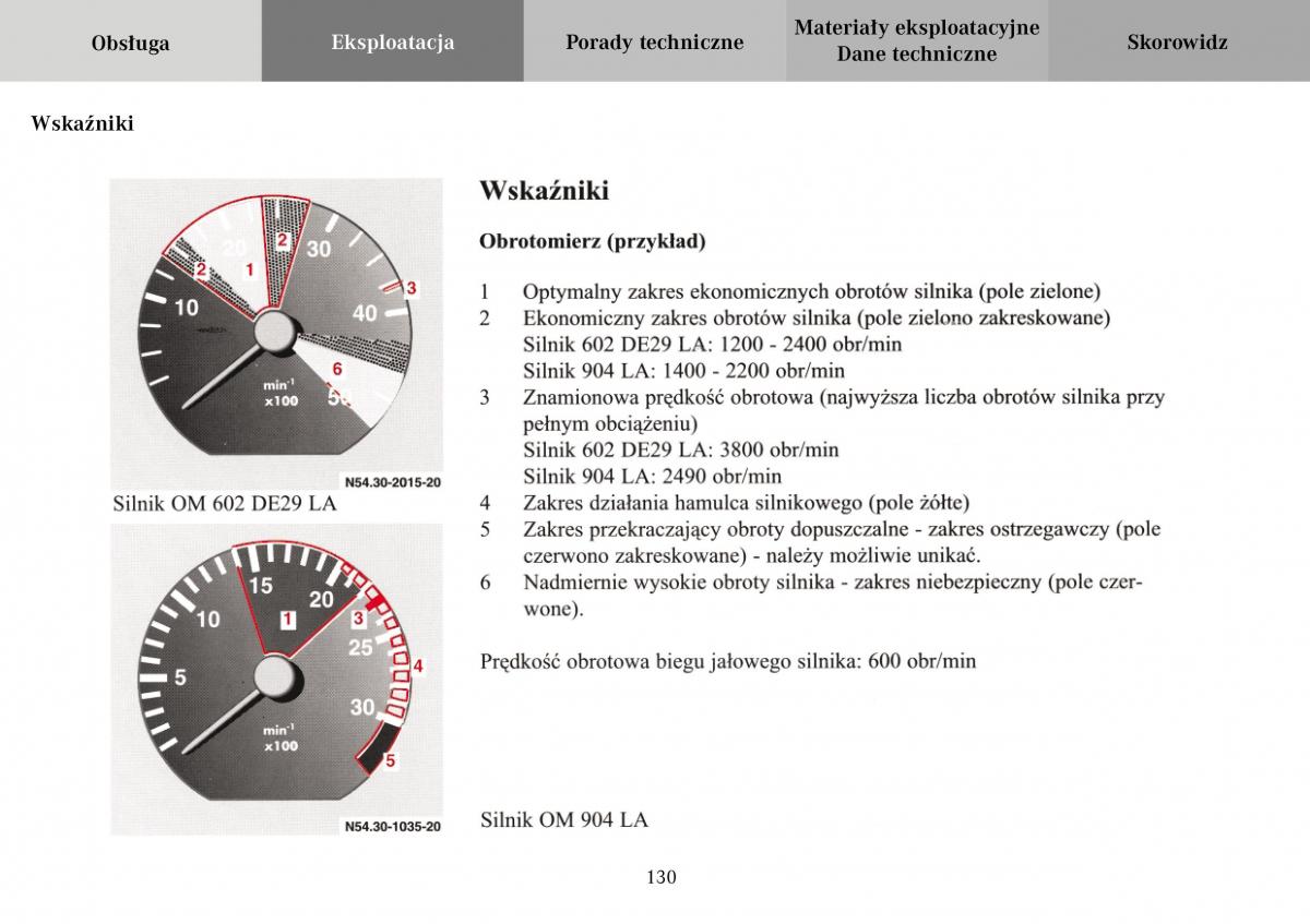 Mercedes Benz Vario instrukcja obslugi / page 132