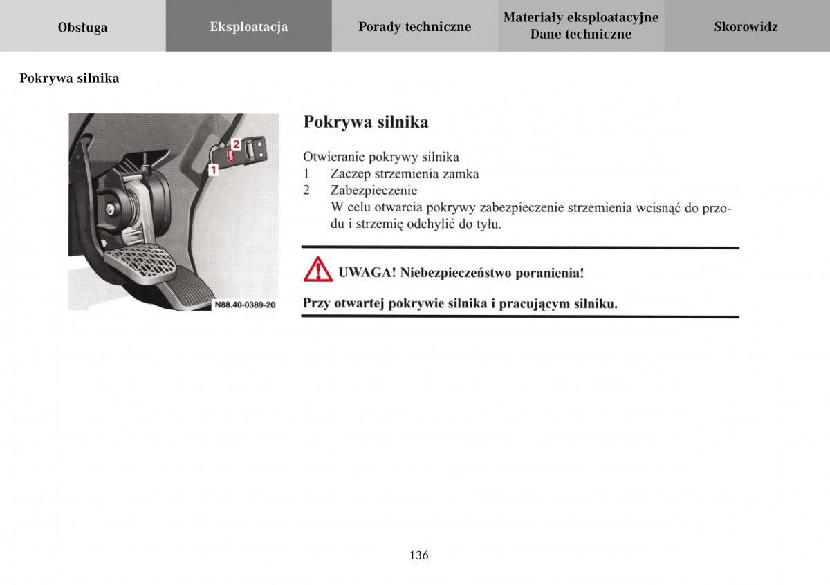 Mercedes Benz Vario instrukcja obslugi / page 138