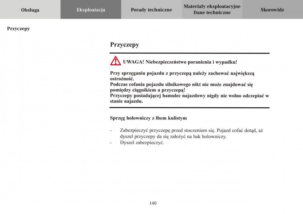 Mercedes Benz Vario instrukcja obslugi / page 142