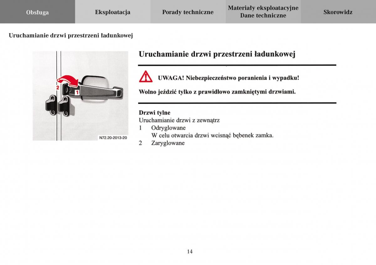 Mercedes Benz Vario instrukcja obslugi / page 16