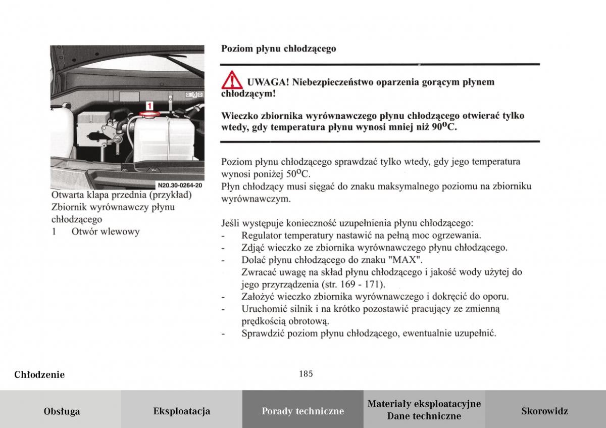 Mercedes Benz Vario instrukcja obslugi / page 187