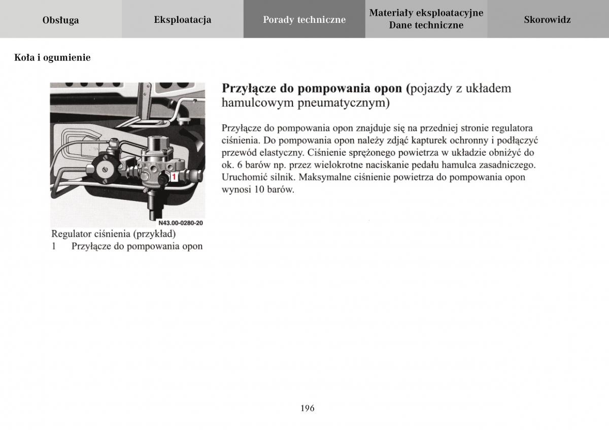 Mercedes Benz Vario instrukcja obslugi / page 198